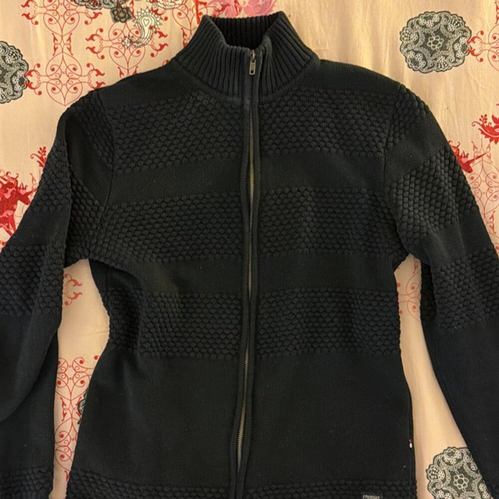 Dark navy blue mens zip up